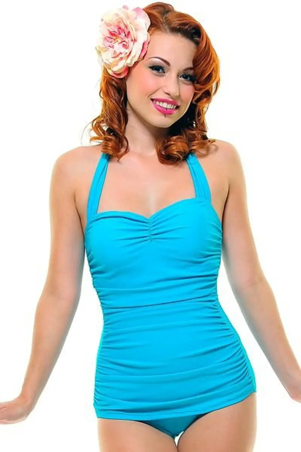 Vintage Inspired Turquoise One Piece