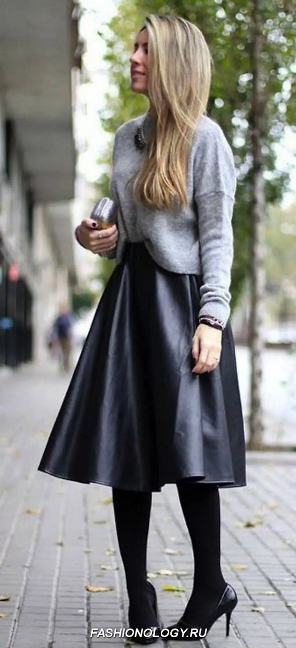 Classy Midi Skirt + Knit Top Combo