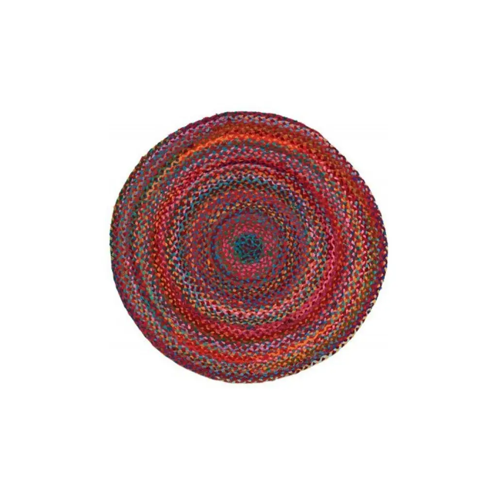 Extra Weave USA Carnivale Braided Rug, 5-Feet round