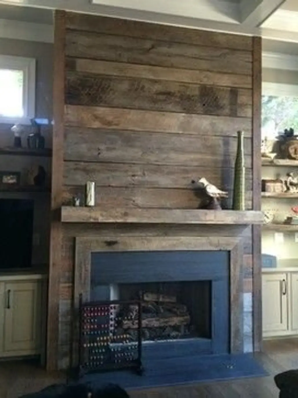 Reclaimed Wood Fireplace