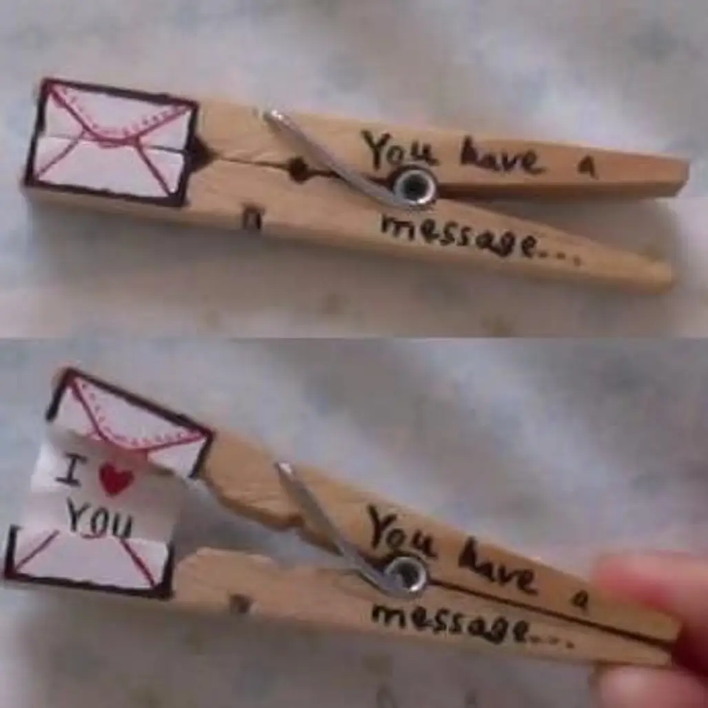 Clothespin Messages