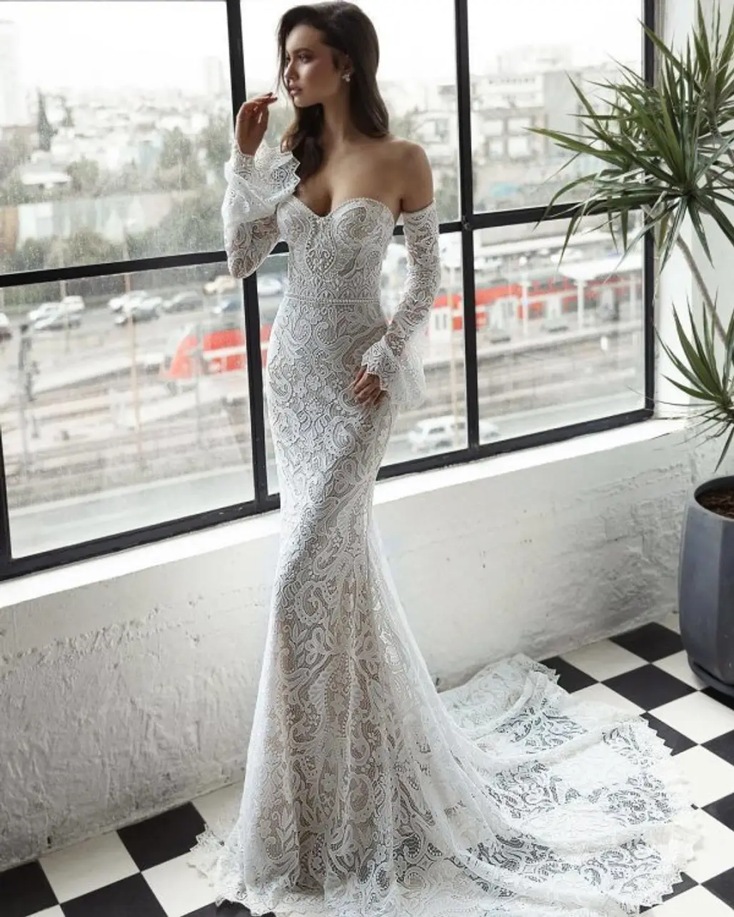 gown, wedding dress, dress, bridal clothing, shoulder,