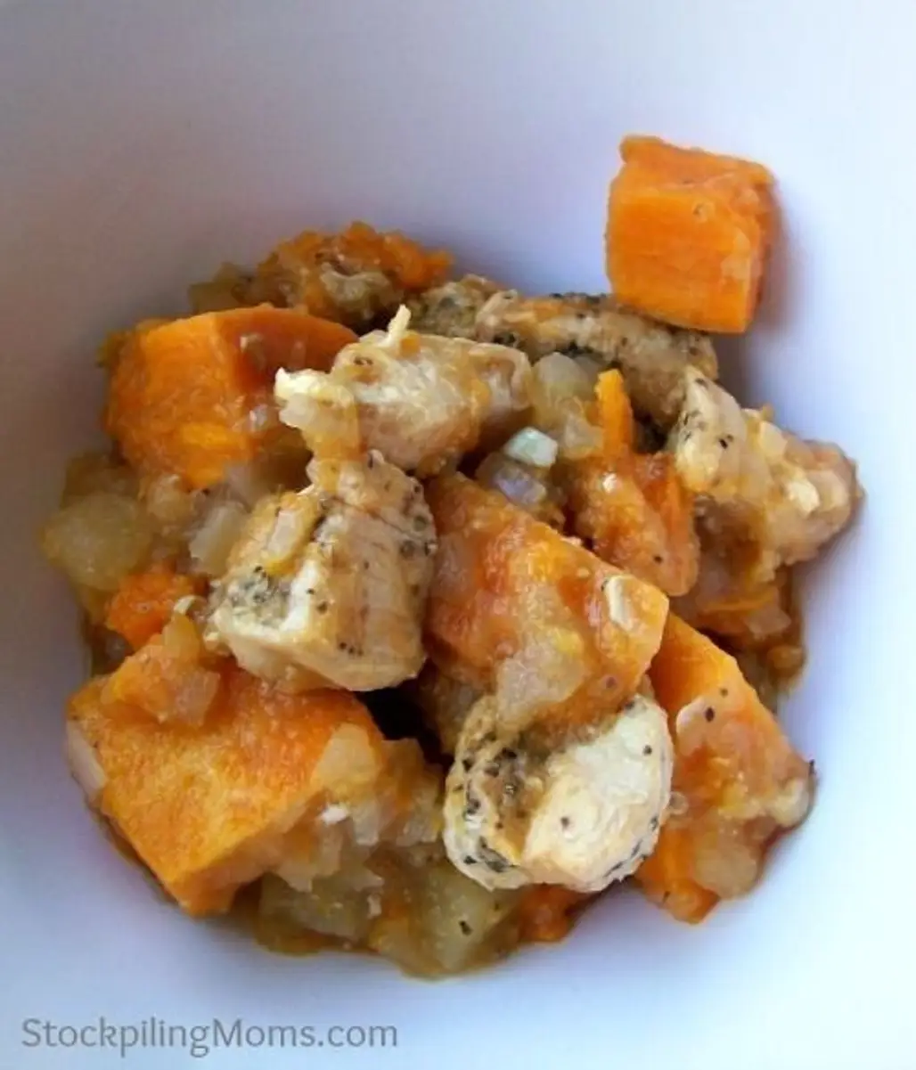 Crockpot Apple Chicken with Sweet Potatoes