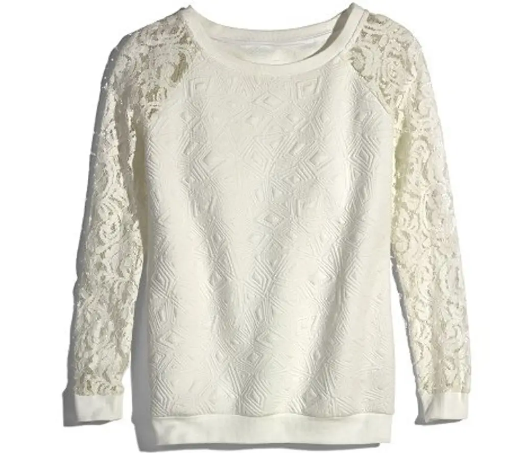 MARSHALLS White Textured Sweatshirt