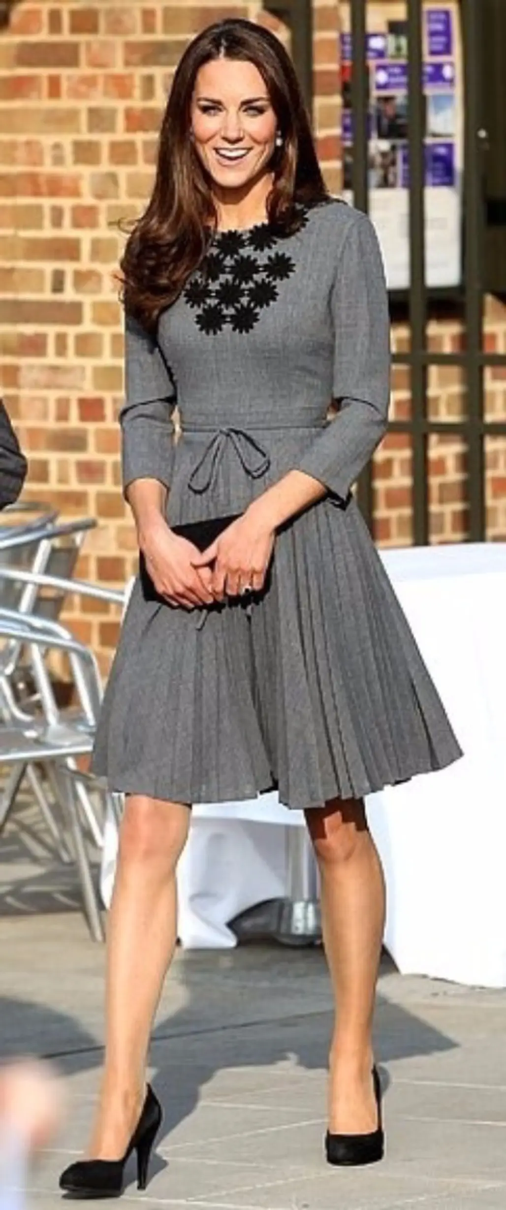 Kate Middleton as Pretty as a Princess in Vintage Grey Dress