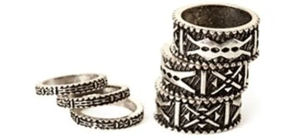 FOREVER 21 Etched Midi Ring Set