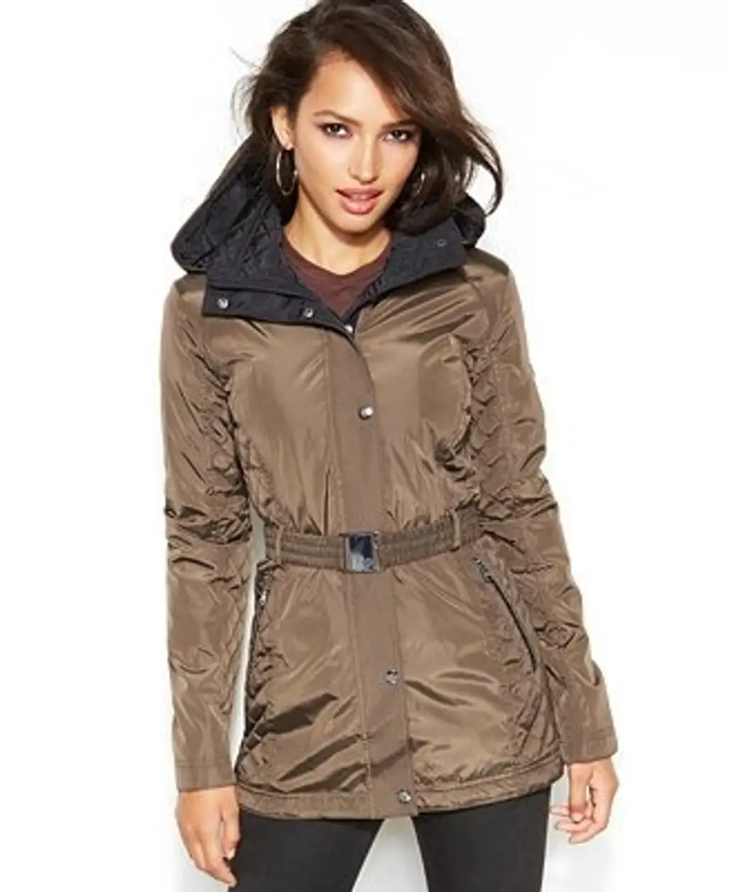 Jessica Simpson Hooded Belted Puffer Coat