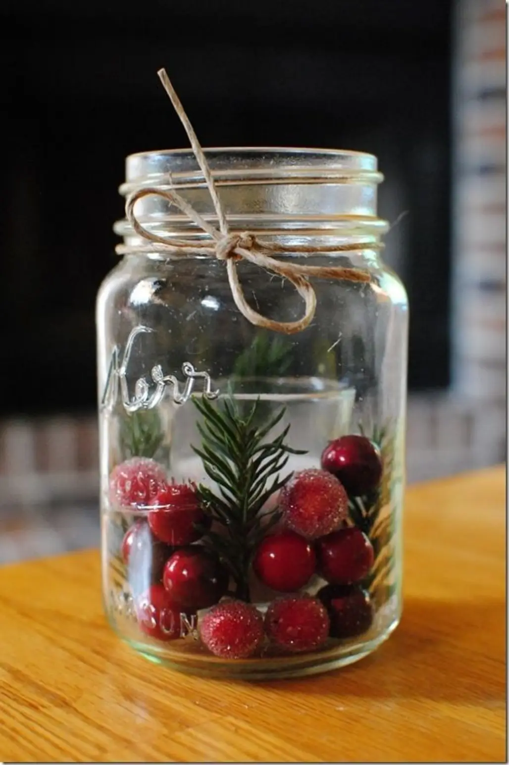 Cranberry Candle Holder