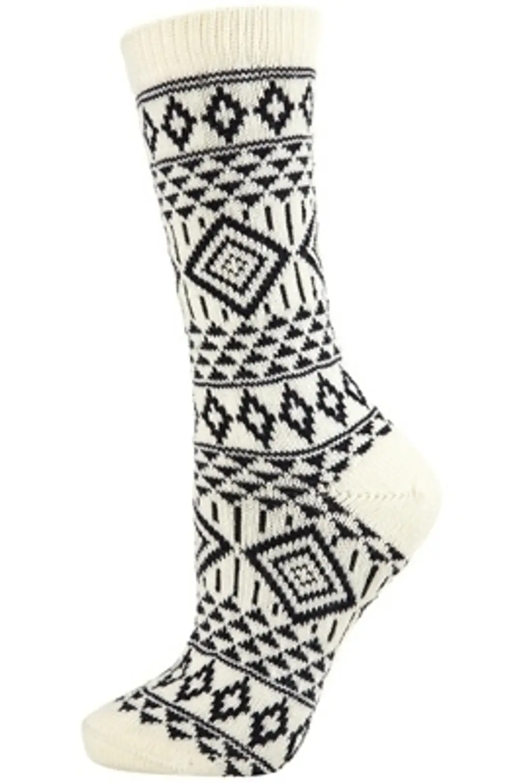 Topshop off White Aztec Chunky Socks
