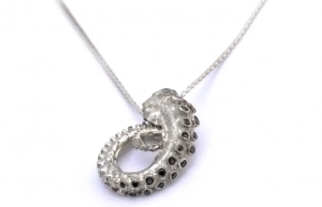 Peggy Skemp Tentacle Necklace with Black Diamonds