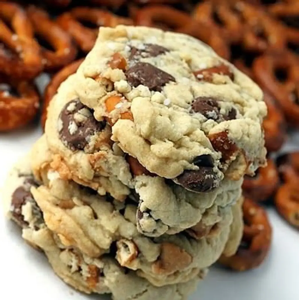 Enjoy These Decadent Pretzel Cookies with Chocolate and Peanut Butter Chips
