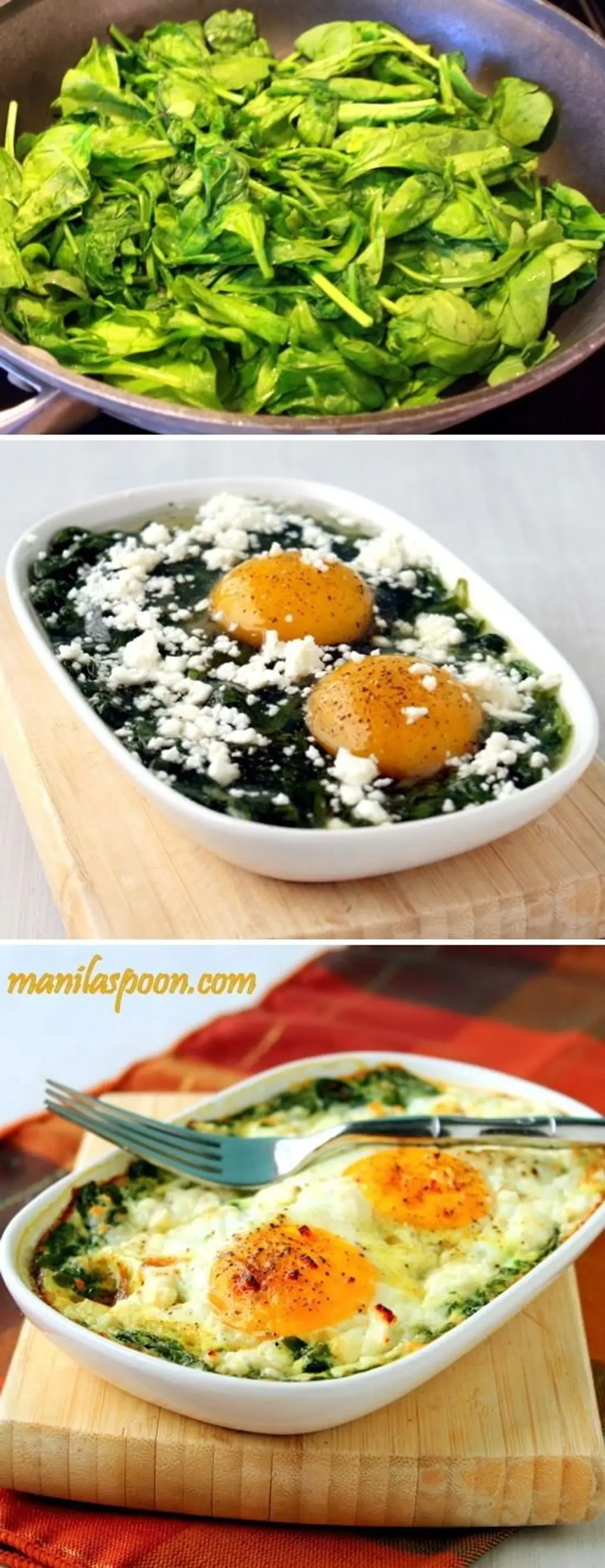 Baked Spinach Eggs
