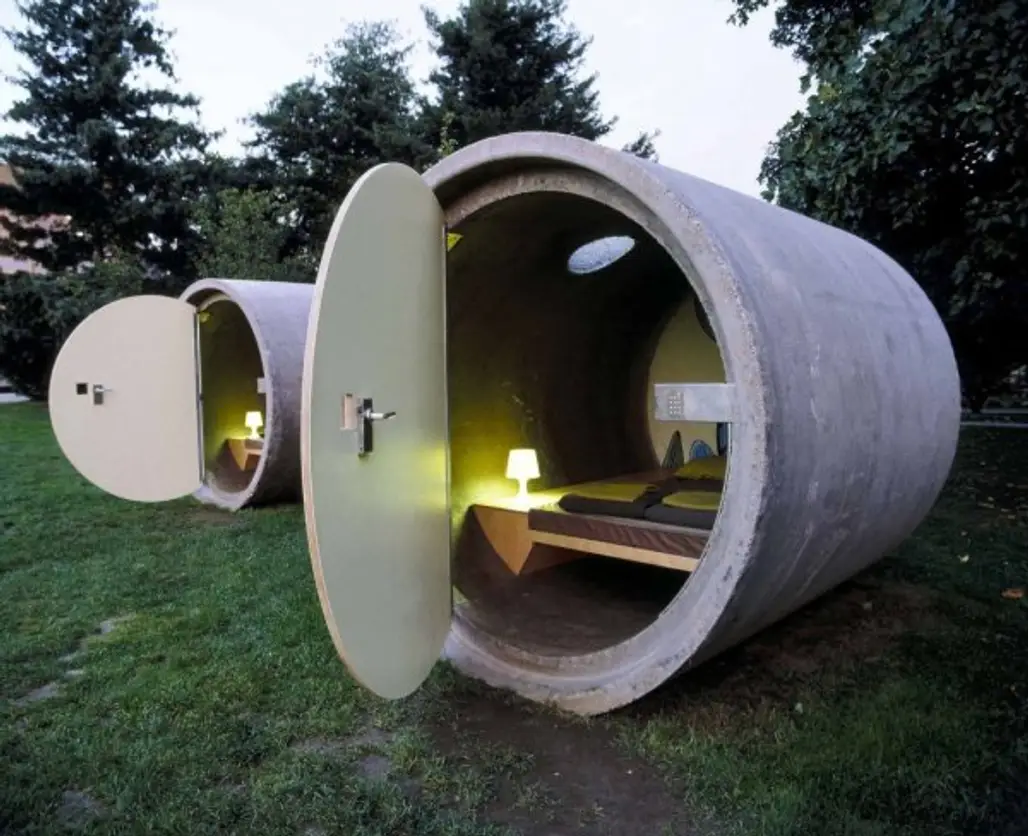 Sleep in Concrete Pipes at Das Park Hotel, Austria