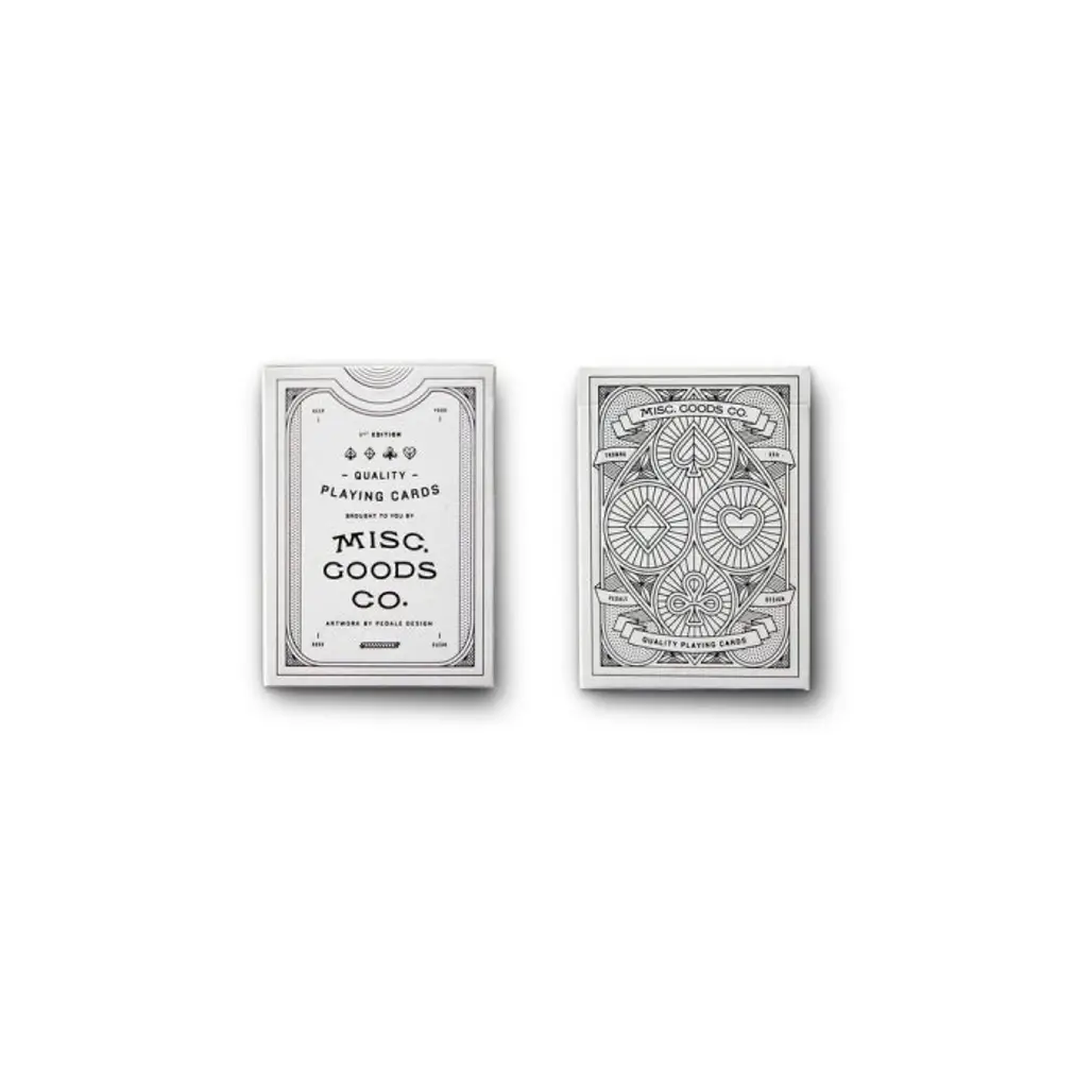 White Misc. Goods Co. Playing Cards Deck Printed by Uspcc