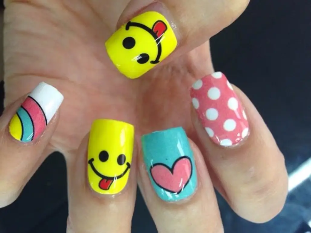 Manicure Monday - Emoji Nail Art for Valentine's Day | See the World in PINK