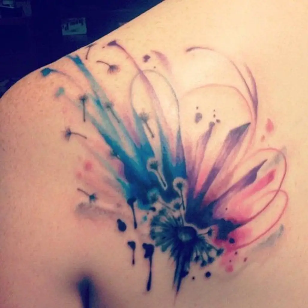 tattoo,flower,arm,close up,petal,