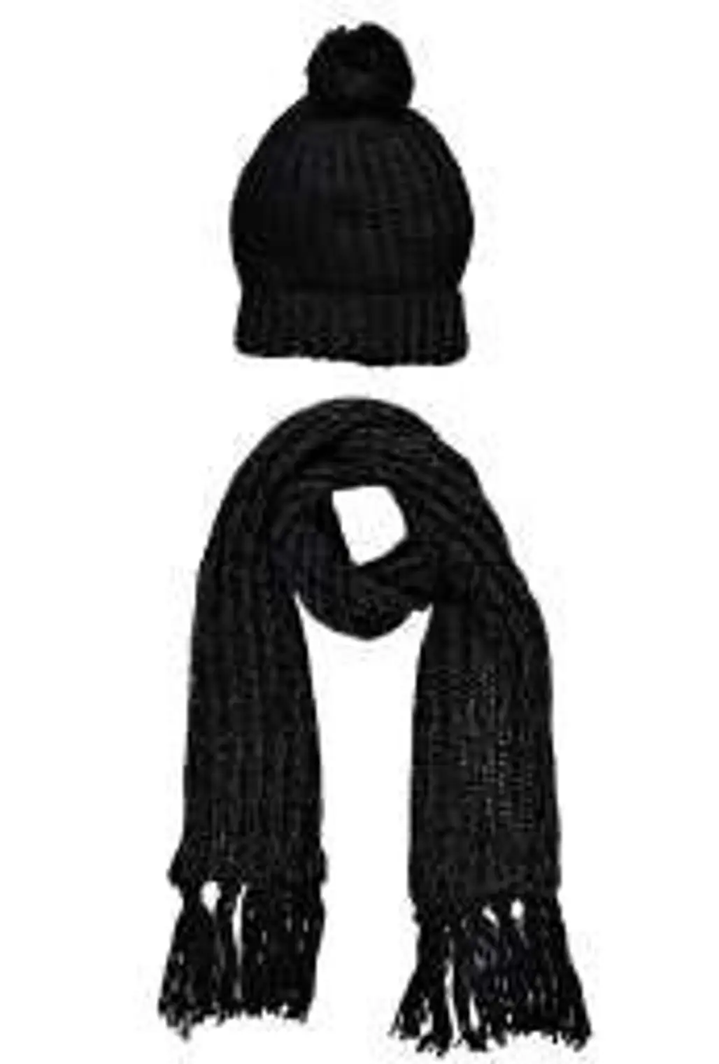Lola Chunky Knit Rib Hat and Scarf Set