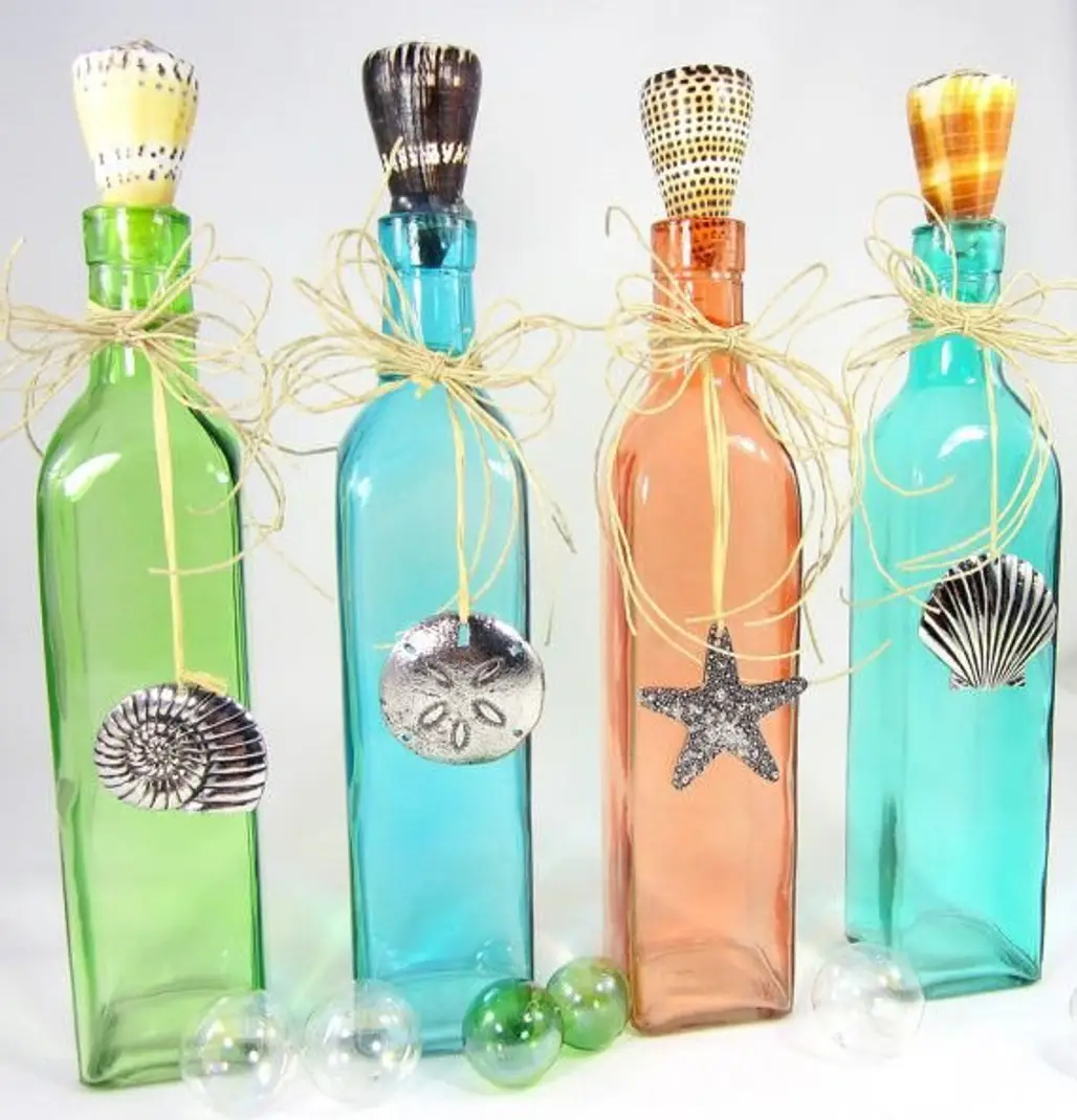 Decorate Colored Glass Bottles