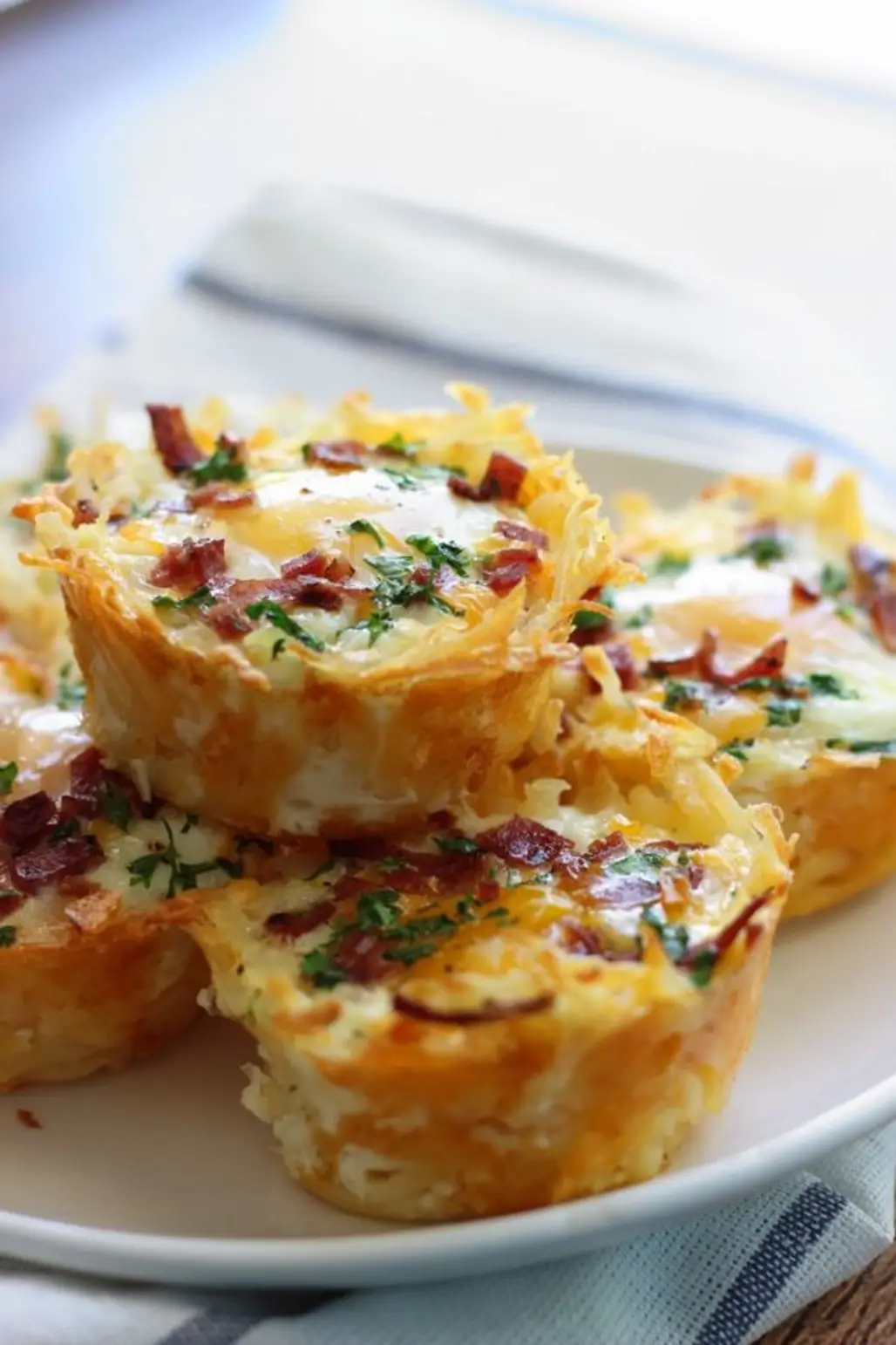 Shredded Hash Browns and Cheese Nests