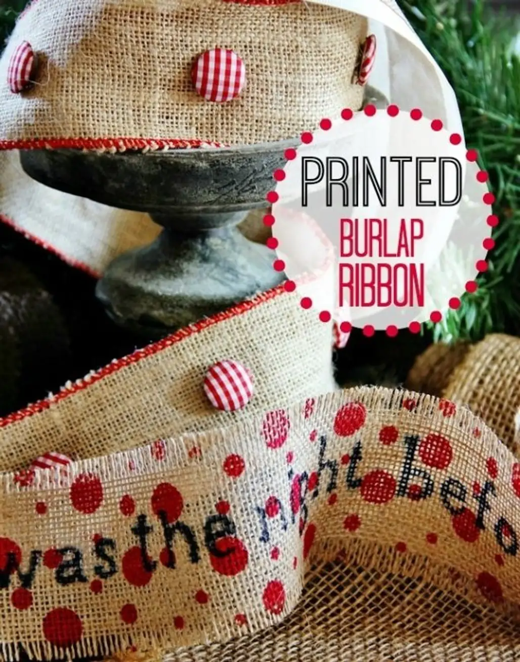 Make Your Own Printed Burlap Ribbon