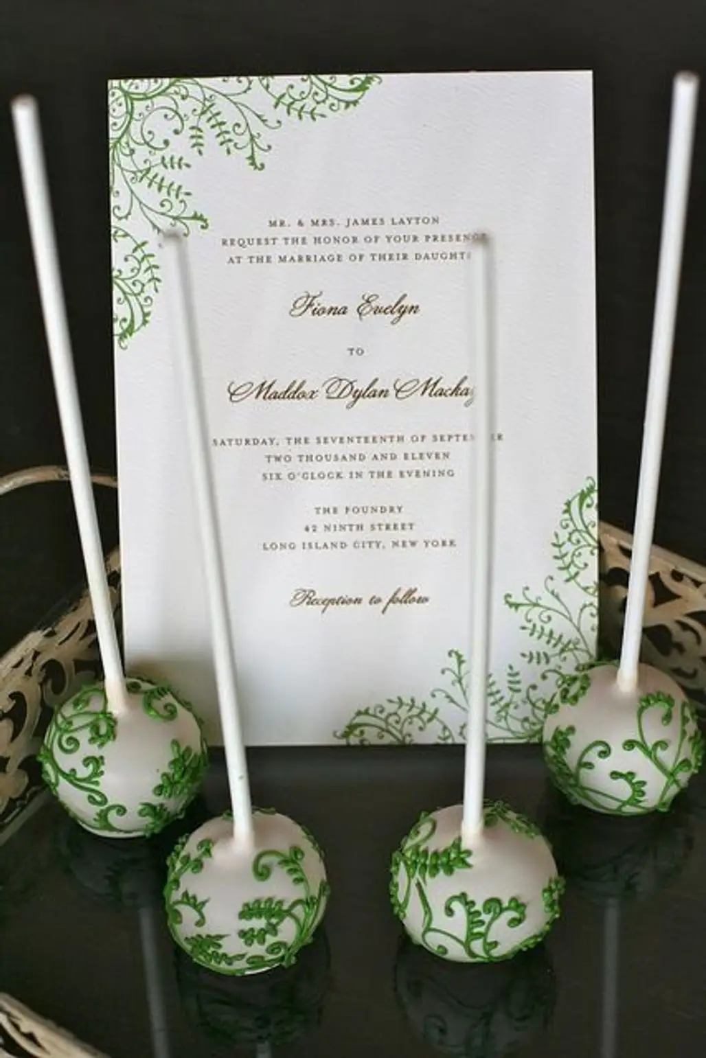 Wedding Invitation Cake Pops