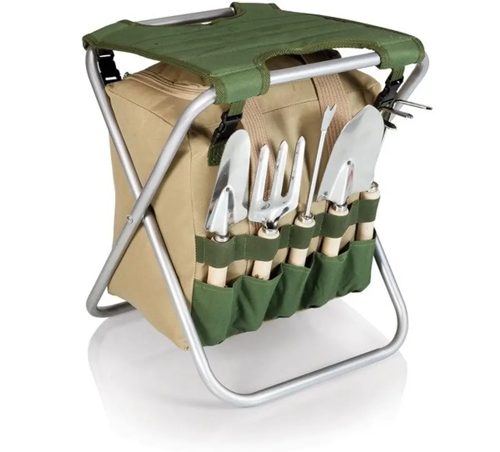 Folding Gardening Seat with Tools