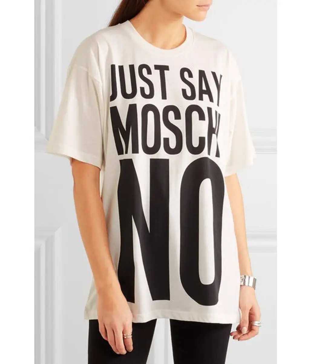 Moschino, t shirt, clothing, white, sleeve,