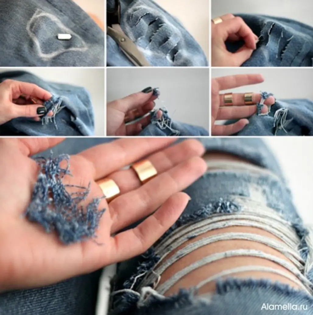 DIy Ripped Jeans