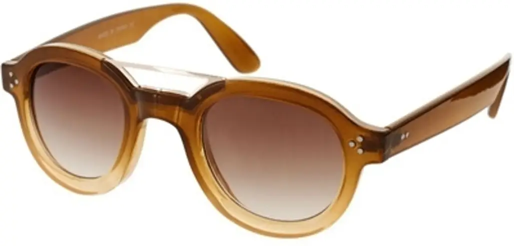 ASOS Bar Detail round Sunglasses
