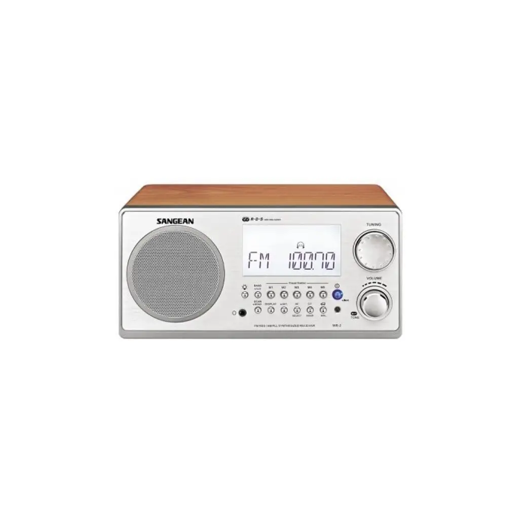 Sangean WR-2 Digital AM/FM Tabletop Radio, Walnut