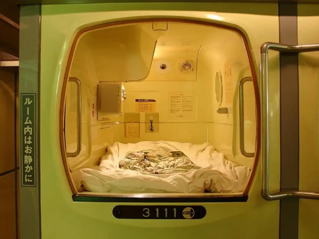 A Capsule at the Pod Hotel, Japan