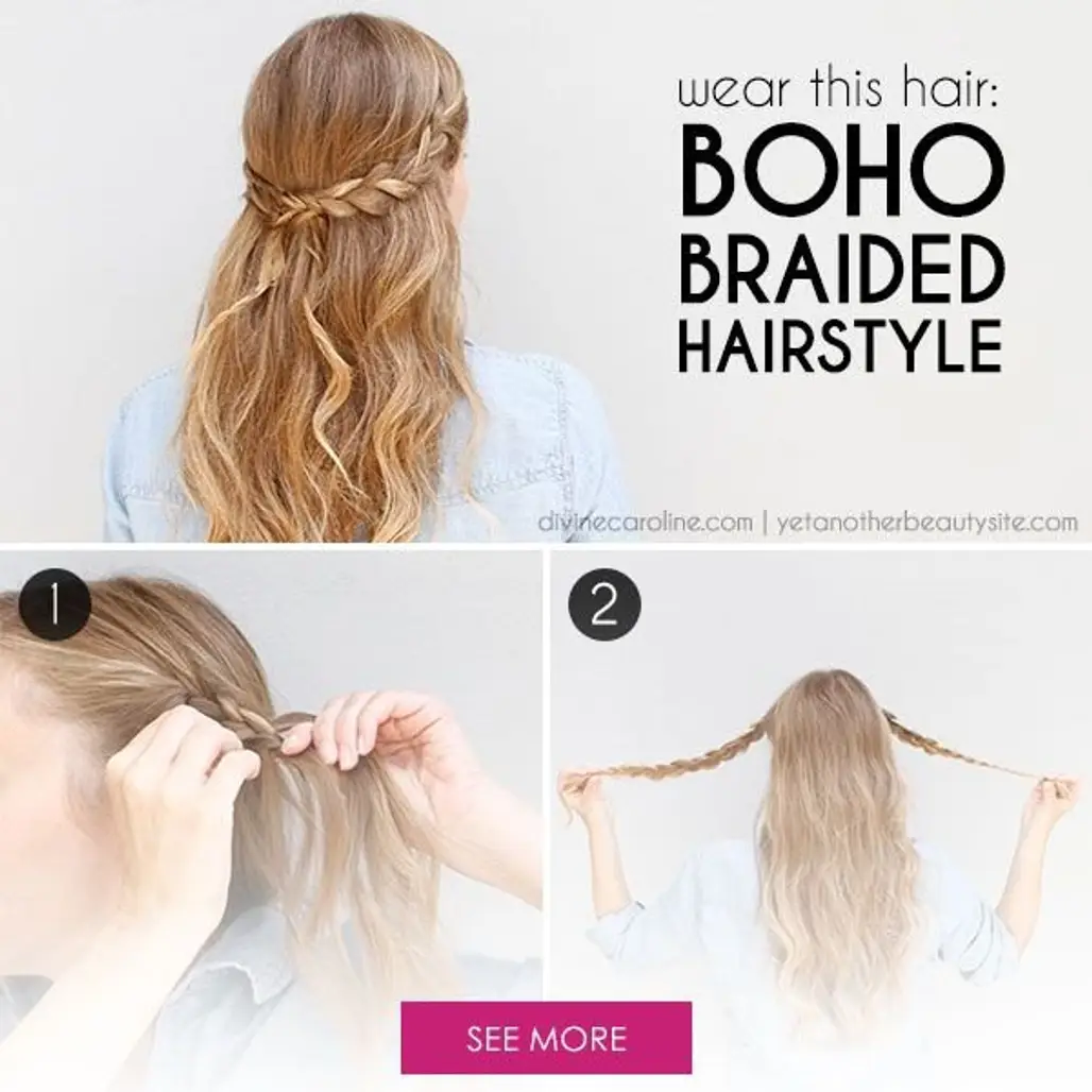 Boho Braided Hairstyle