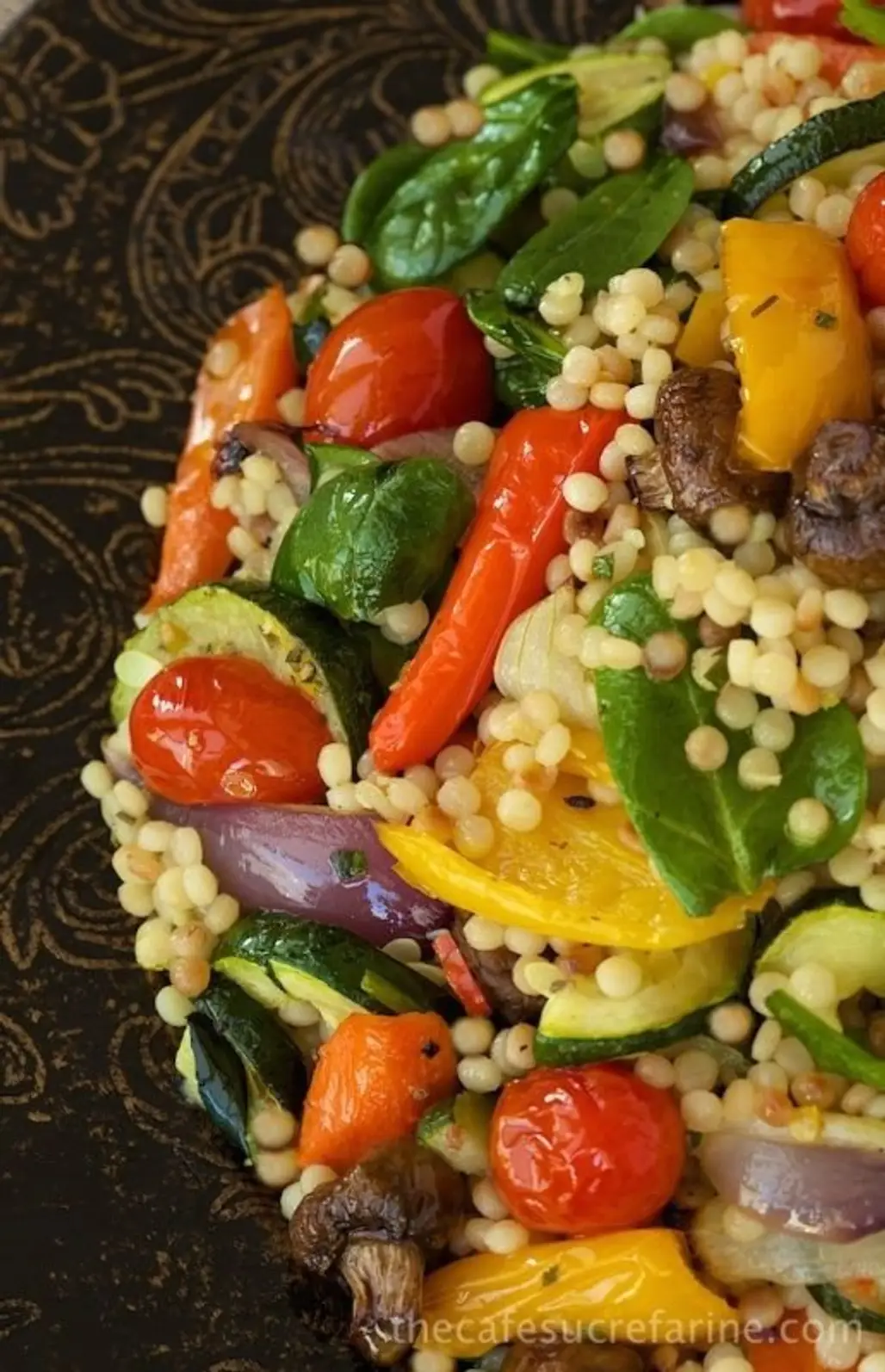 Mediterranean Roasted Vegetables and Pearl Pasta Salad