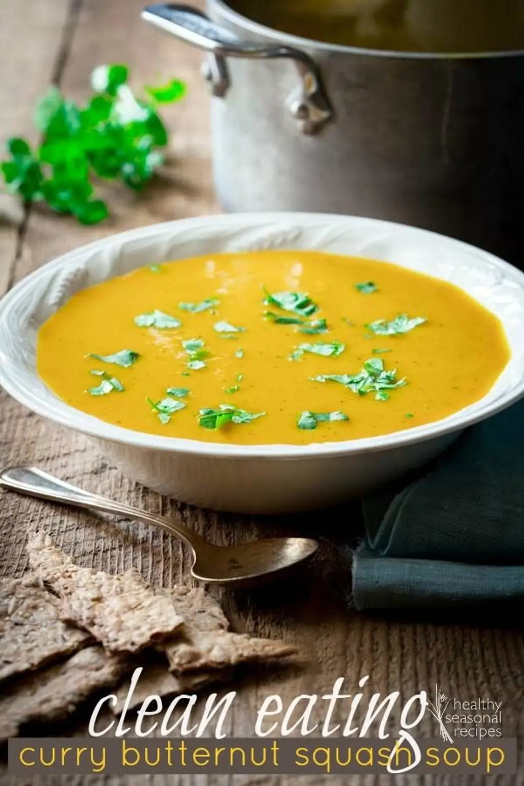 Clean Eating Curry Butternut Squash Soup with Coconut Milk. Only 180 Creamy Delicious Calories per Bowl. Gluten-free, Paleo and Vegan ...