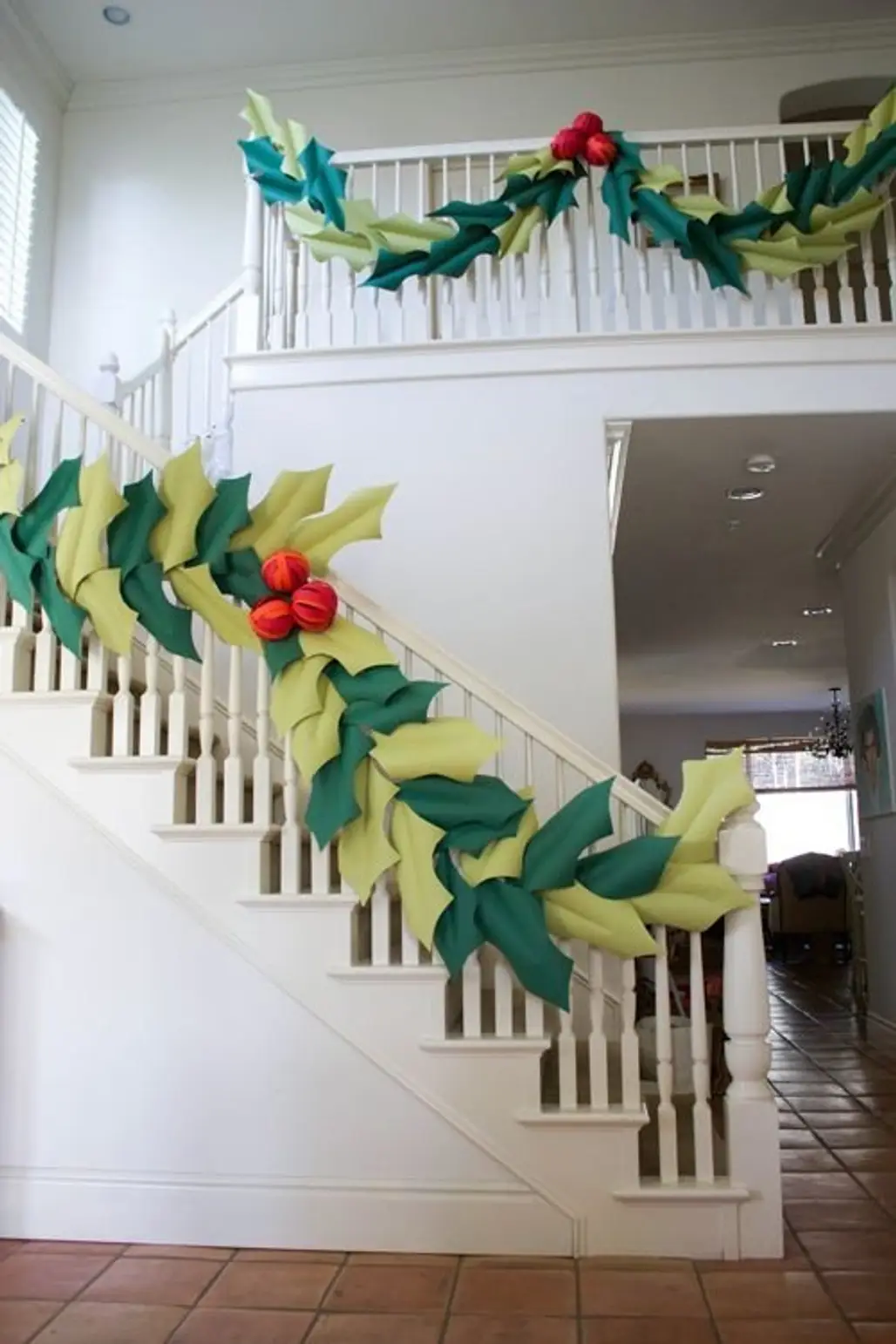 Oversized Holly Berry Paper Garland
