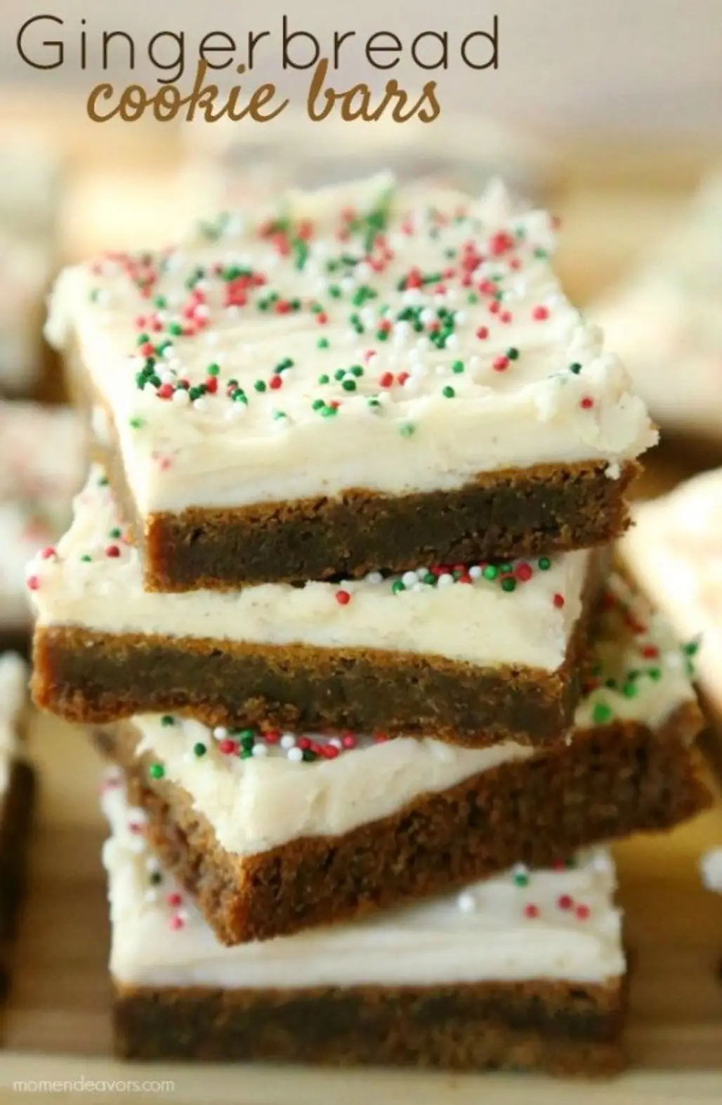 Gingerbread Cookie Bars with Cream Cheese Frosting