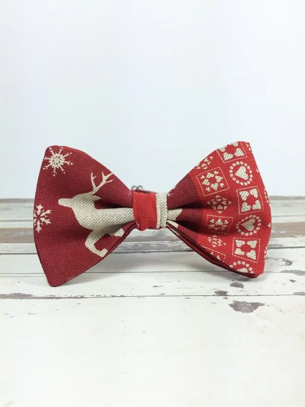 Pre Tied Red Deer Christmas Bow Tie