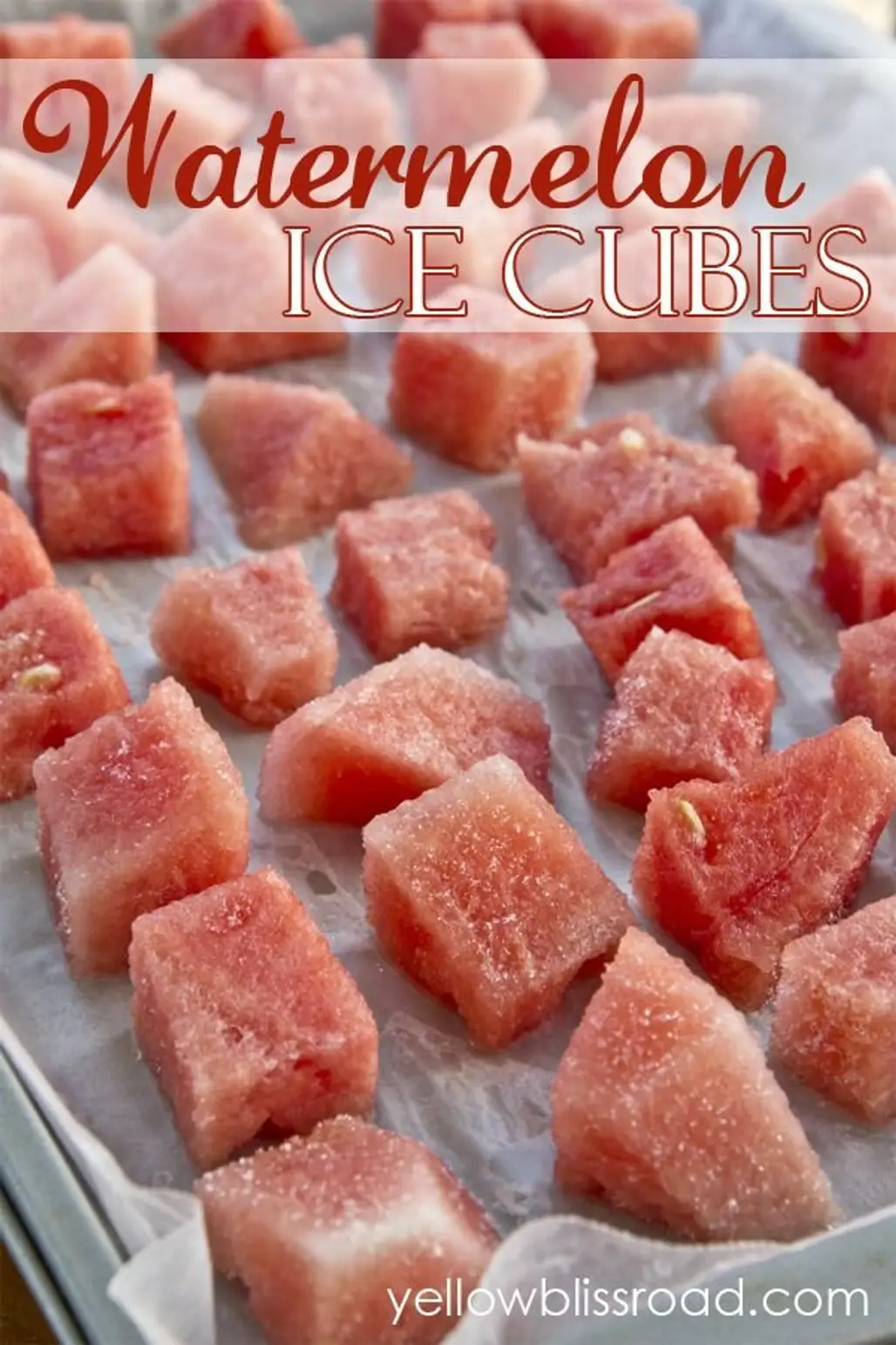 Watermelon Ice Cubes