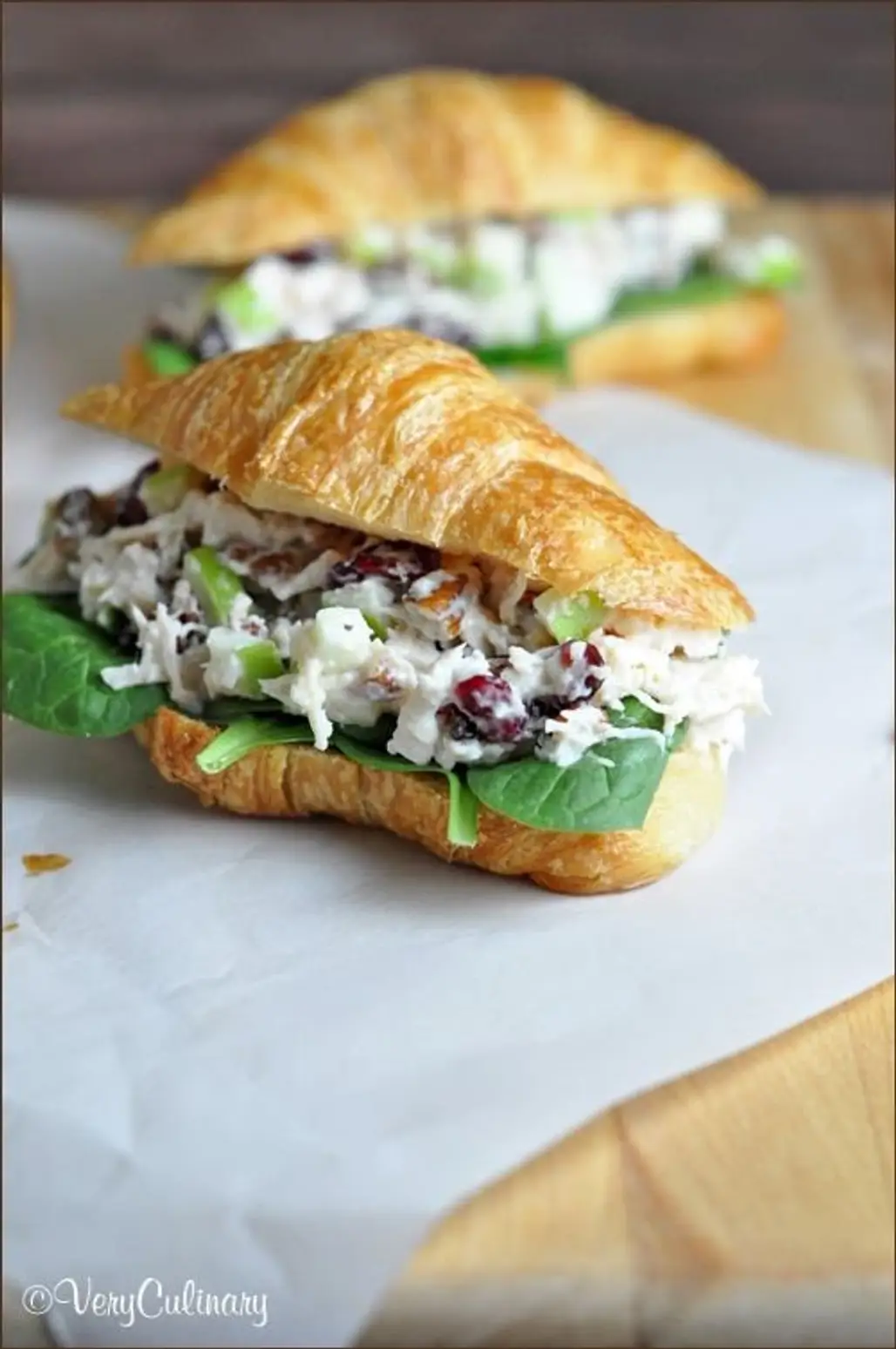 Fruity and Meaty: Chicken Salad Sandwich with Cranberries, Apples, and Pecans