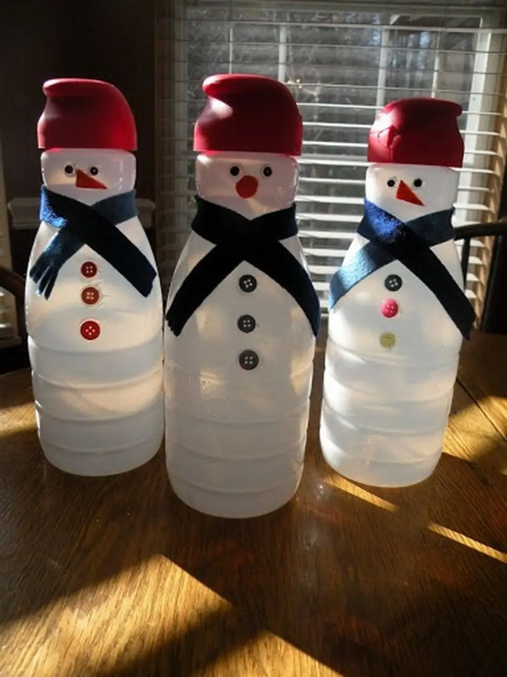 Snowmen from Coffee Creamer Containers,