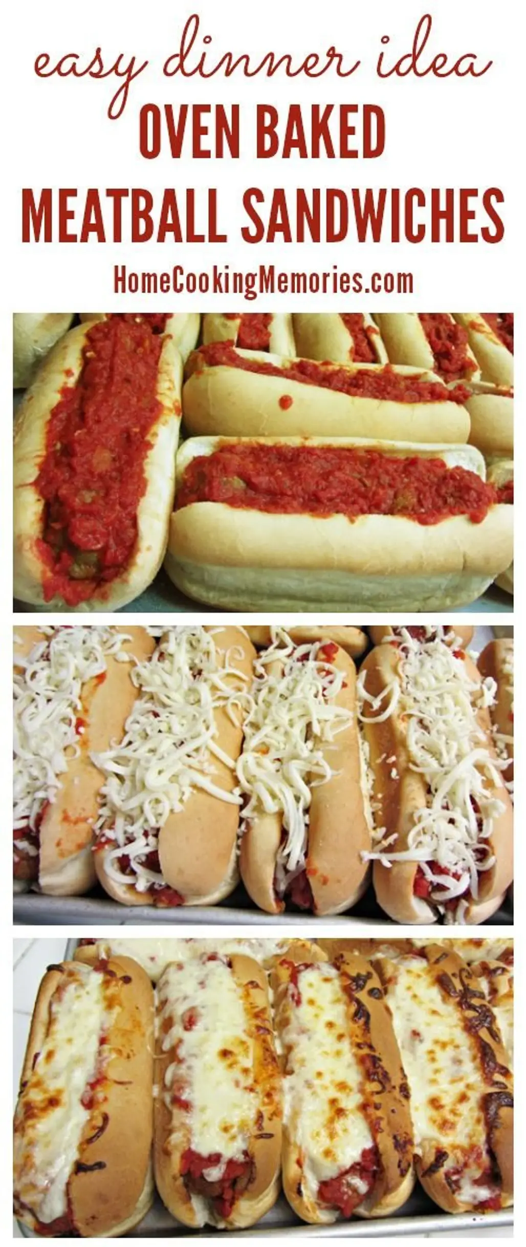 Oven Baked Meatball Sandwiches