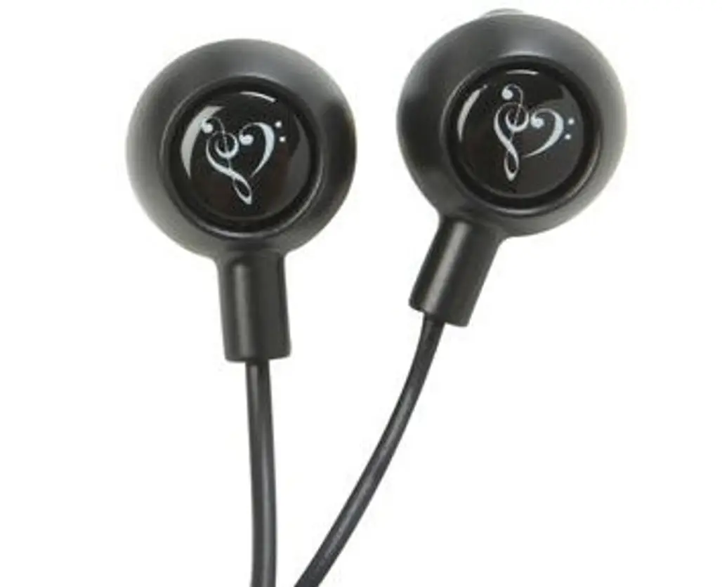 Music Clef Heart Earbuds