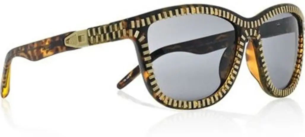 Alexander Wang Zip Detailed Square Frame Acetate Sunglasses