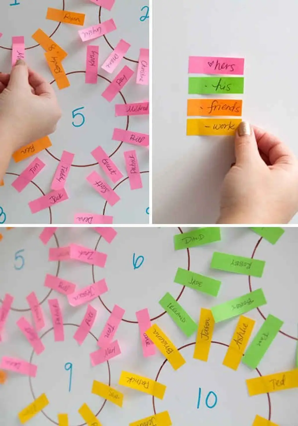 Make a Seating Chart with Sticky Notes