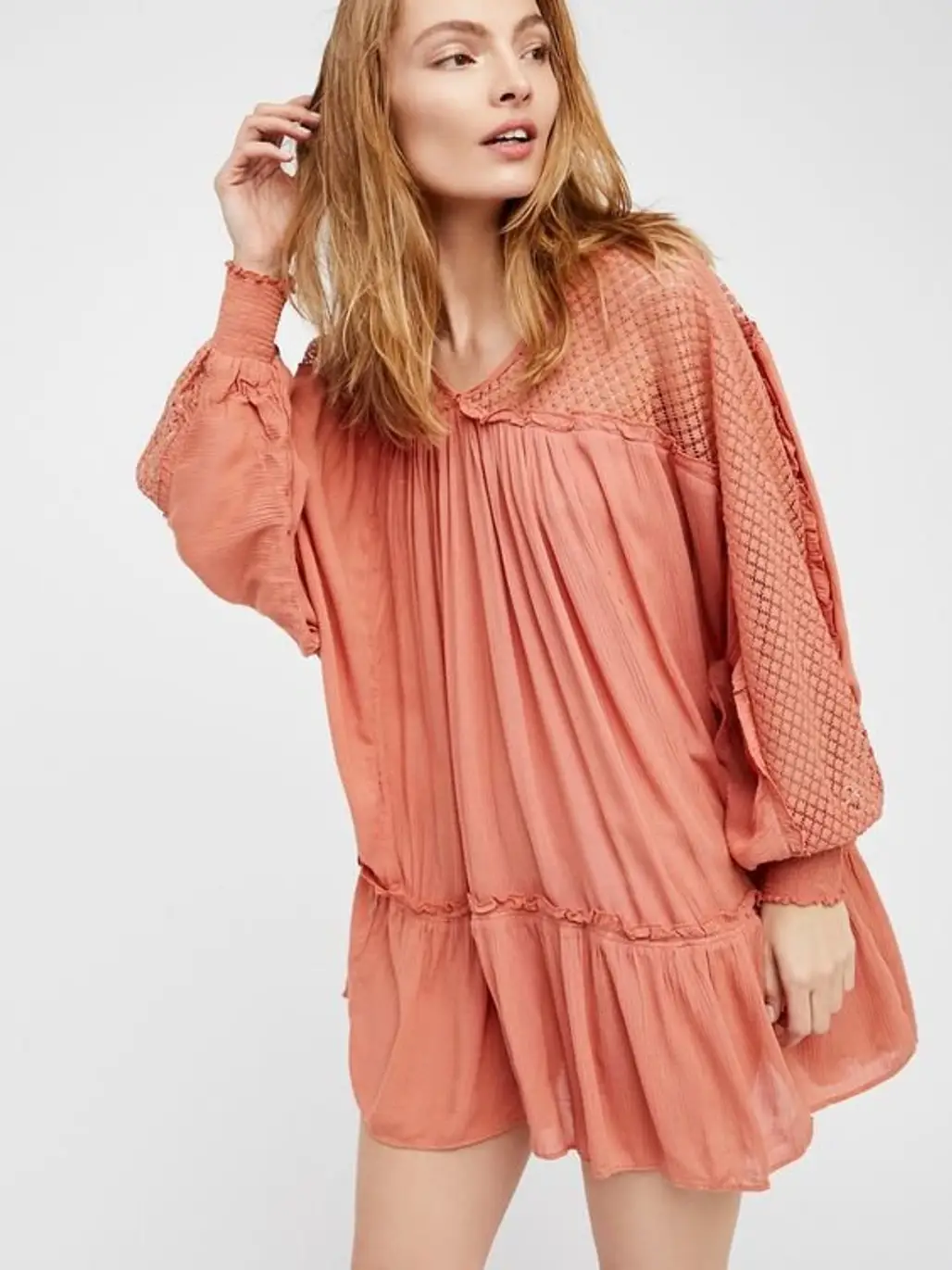 clothing, pink, sleeve, peach, blouse,