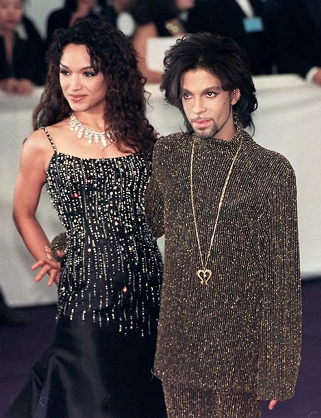 With Wife Mayte Garcia in a Glittery Sweater