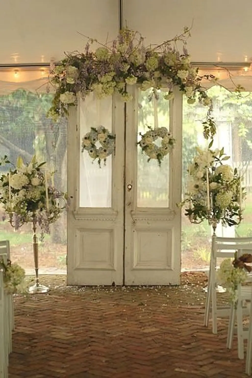 Flower Festooned Doors