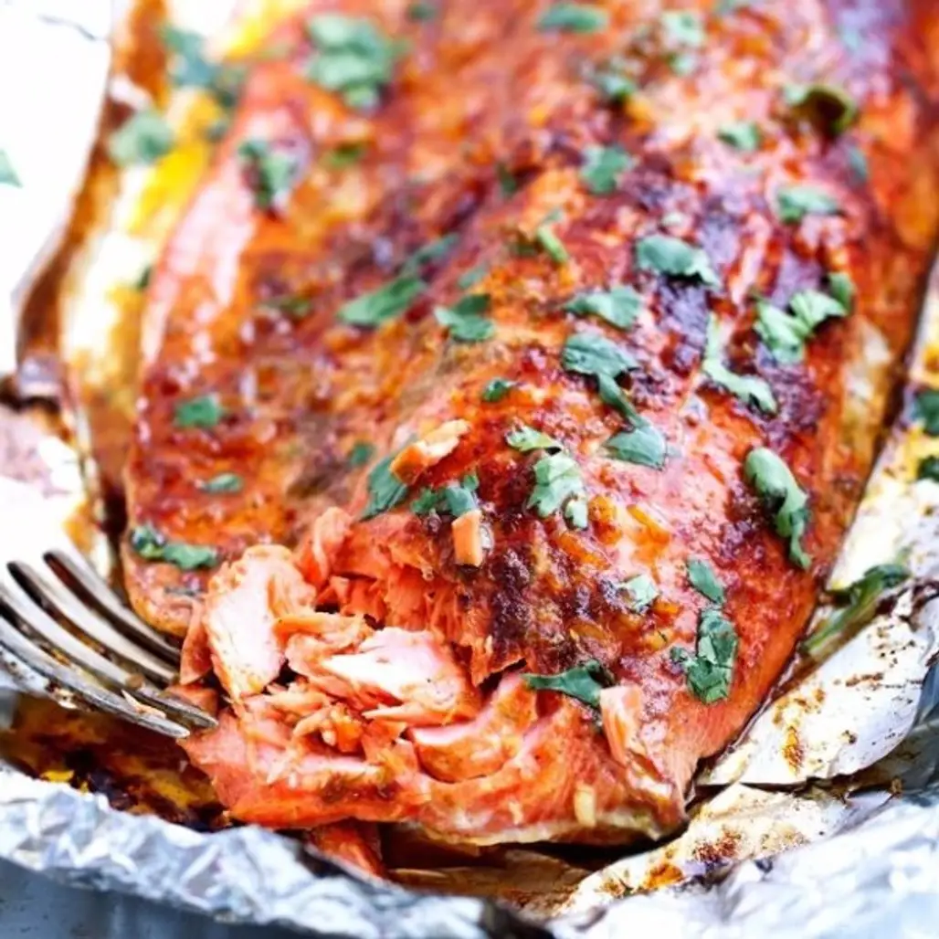 CHILI-LIME BAKED SALMON in FOIL