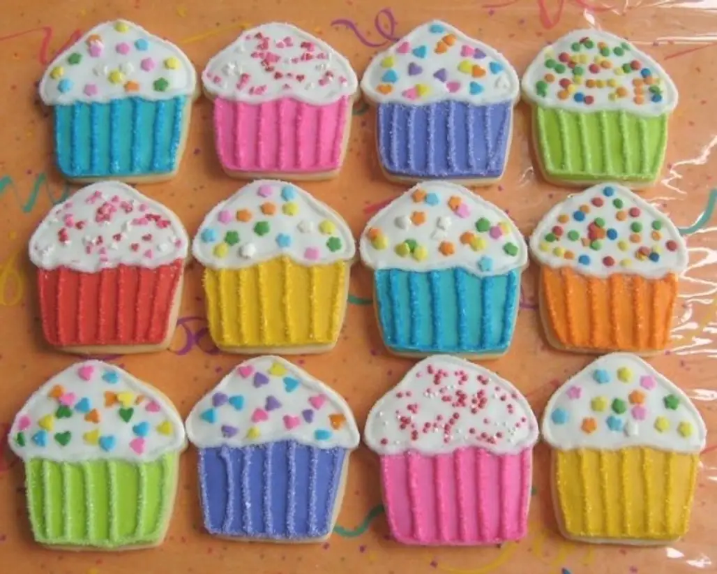 Cupcake Decorated Cookies