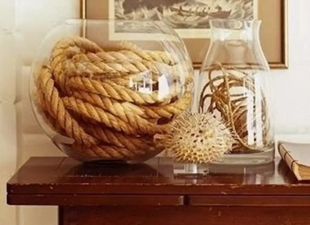 Put Natural Rope in a Vase or Jar